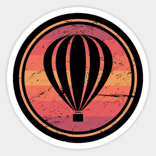 Retro Vintage Hot Air Balloon Graphic Sticker